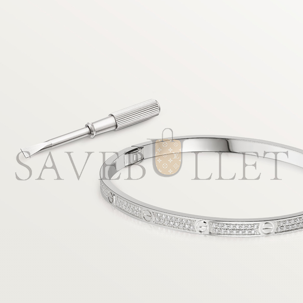 Ca*t*er  love bracelet, small model, paved n6710817